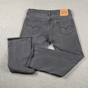 Men's Levi's 569 Loose Fit Gray Straight Leg Jeans W33 L32 Fit (33x29) Denim